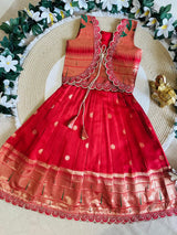 Paithani Silk Gown with Designer Coat