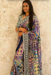 Laya Mam Inspired Chinon Soft Mirror Saree