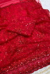 Butterfly net saree