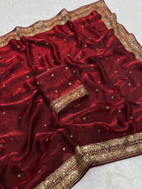Space silk sarees with butti work