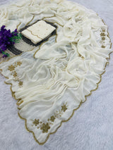 Ranngoli crushed sarees