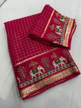 Viscous chex sarees