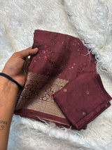 Dola sarees with embroidery work