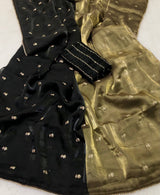 Space silk satin 2 shade sarees