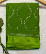 Viscose Georgette Sattin border