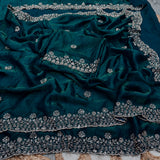 Space silk satin with handwork