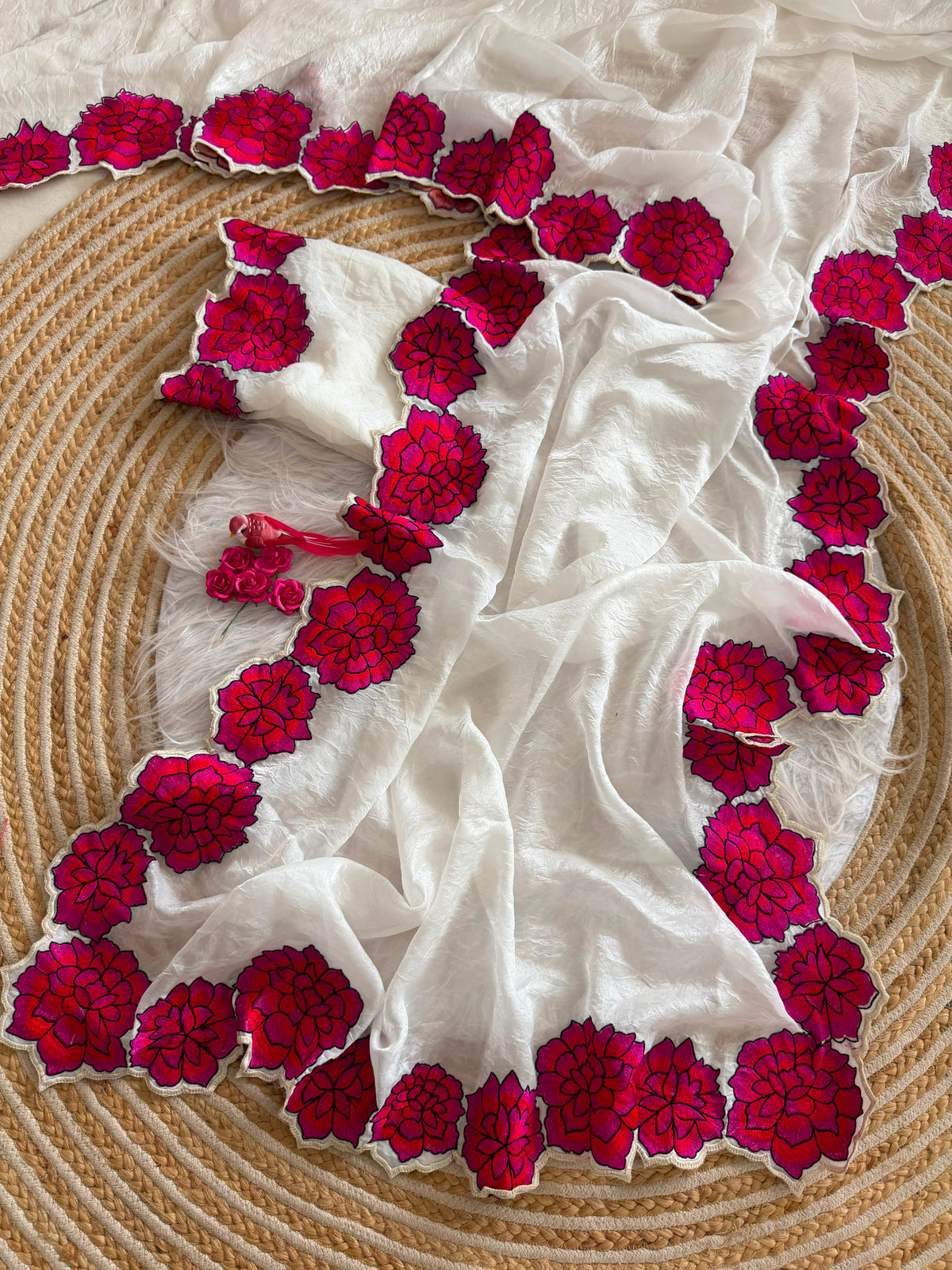 Designer embroidery saree