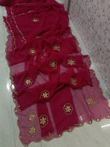 Georgette handwork sarees