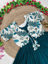 Beautiful Gown With Floral Coat