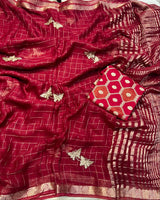Viscous Georgette with butterfly design