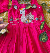 Kids gown with maggam work