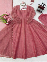 Designer Gown with Pent Set – Elegant Ethnic Wear
