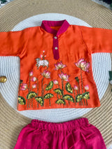 Kids Lotus dhoti kurta