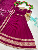 Premium Soft Silk lehenga choli with maggam work
