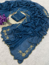 Ranngoli crushed sarees