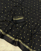 Viscous Georgette with sequin butti