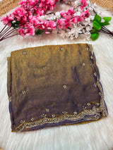 Single line Premium Space silk handwork sarees