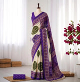 Ajrak crape mirror sarees