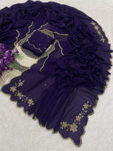 Ranngoli crushed sarees