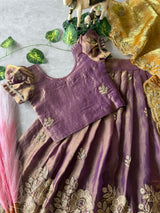 Space silk kids lehenga