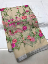 Kota embroidery work sarees