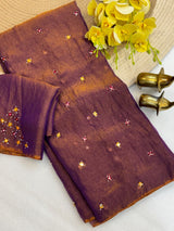 Mossilk two tone saree