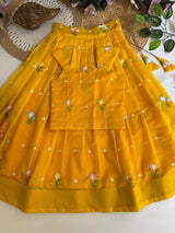Kids mul chandeeri lehenga