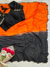 Viscose Chinnon handwork sarees