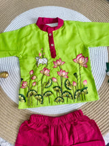 Kids Lotus dhoti kurta