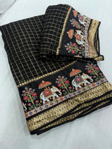Viscous chex sarees