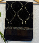 Viscose Georgette Sattin border