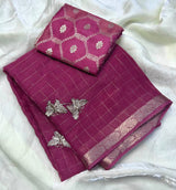 Viscous Georgette with butterfly design