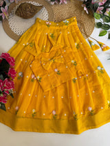 Kids mul chandeeri lehenga
