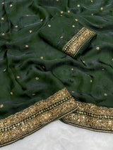 Space silk sarees with butti work