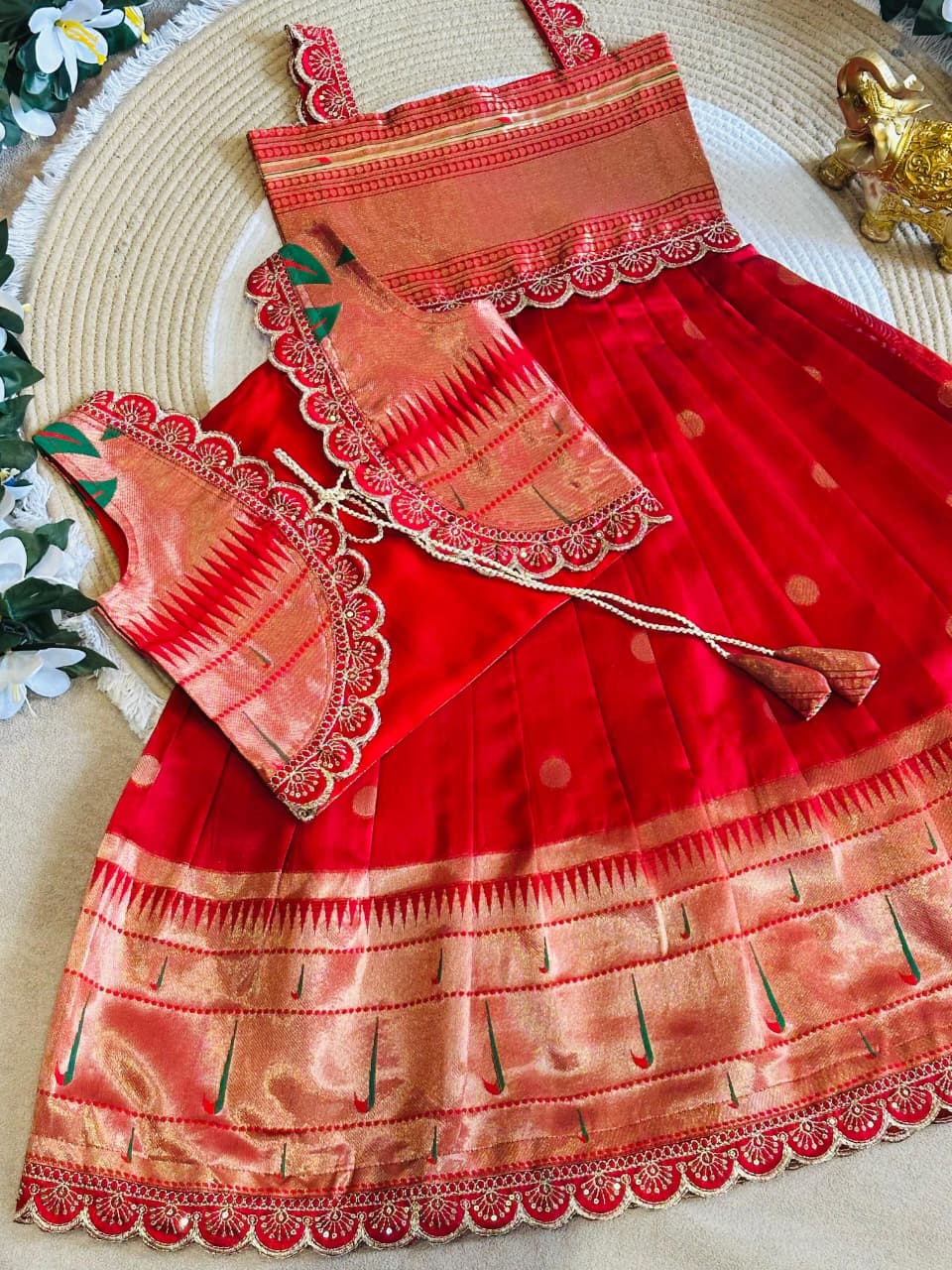 Paithani Silk Gown with Designer Coat
