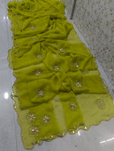 Georgette handwork sarees