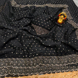 Space silk Jharkhan work saree