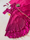 Premium Space silk Maggam Work Lehenga Choli