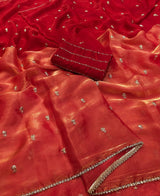 Space silk satin 2 shade sarees