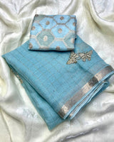 Viscous Georgette with butterfly design