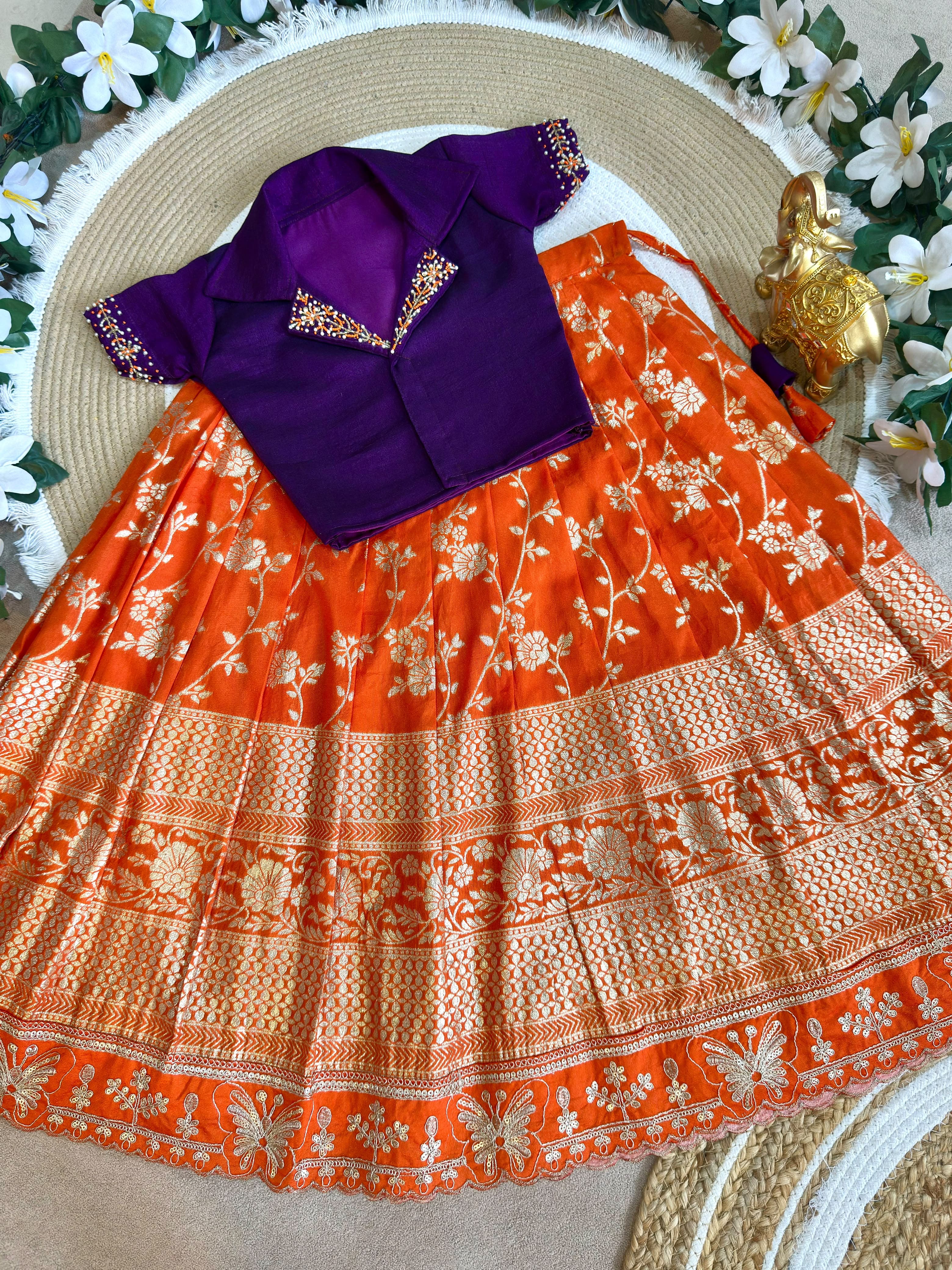 Contrast Kids Lehenga-Choli