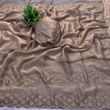 Space silk jarkhan work sarees