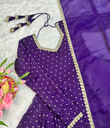 Moss silk anarkali