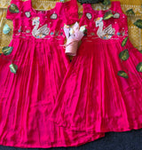 Kids gown with maggam work