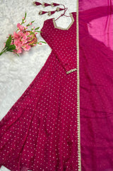 Moss silk anarkali