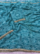 Chiffon mirror work sarees