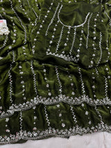 Space silk viral beads sarees