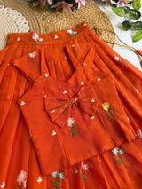Kids mul chandeeri lehenga