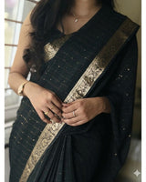 Viscous Georgette with sequence work