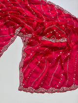 Space silk satin sarees